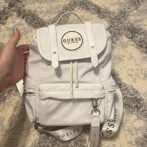 Guess white backpack purse